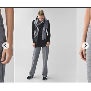 Lululemon relaxed fit pant drawstring  heathered slate  luon 6